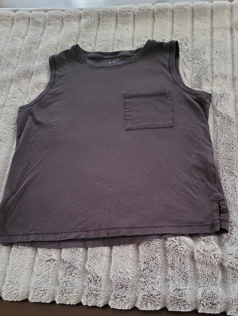 Joie Black Woman's Tank Top with Chest Pocket